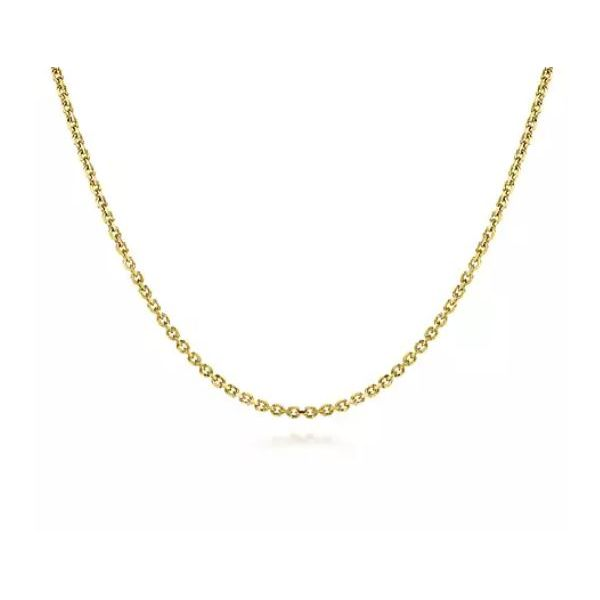 Gabriel Classic Yellow Gold Link Chain Necklace SVS Fine Jewelry Oceanside, NY