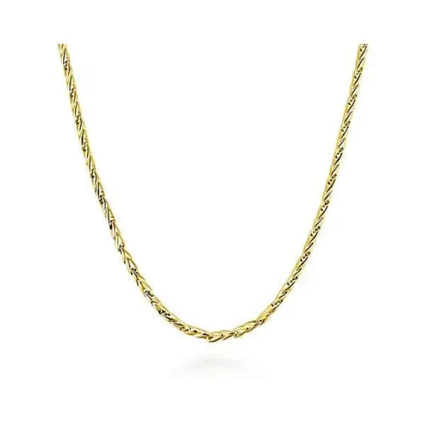 Gabriel Contemporary Yellow Gold Chain Necklace SVS Fine Jewelry Oceanside, NY