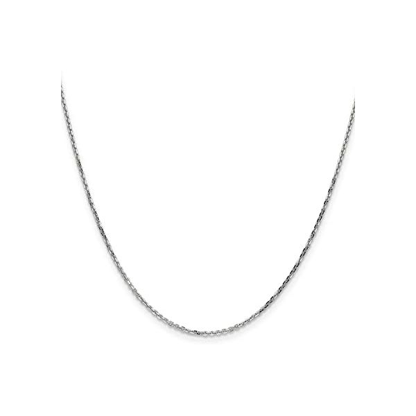 White Gold 1.1 mm Diamond-Cut Cable Chain SVS Fine Jewelry Oceanside, NY