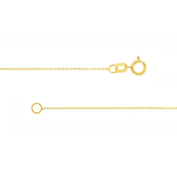 Yellow Gold Diamond-Cut Cable Chain, 18