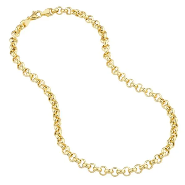 Yellow Gold 6.50mm Rolo Chain,18