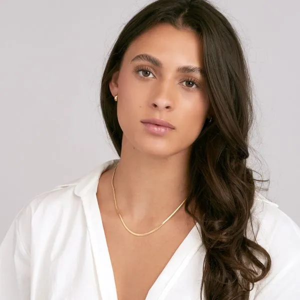 Yellow Gold 3.50mm Oval Snake Chain, 18