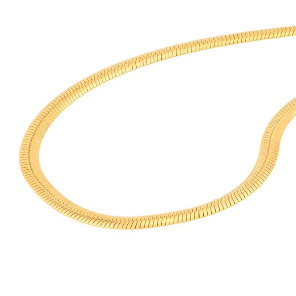 Yellow Gold 3.50mm Oval Snake Chain, 18