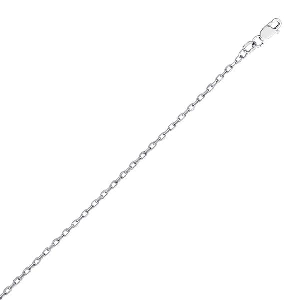 White Gold 1.82 mm Designer Rolo Chain With Lobster Lock SVS Fine Jewelry Oceanside, NY