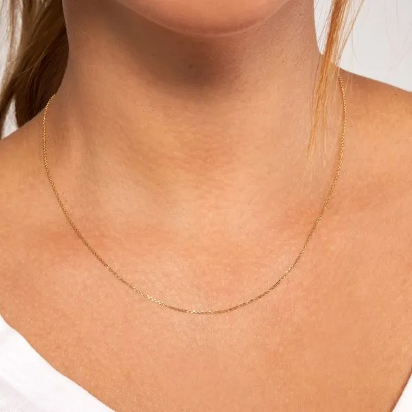 Rose Gold 1.05 mm Diamond-Cut Cable Chain Image 2 SVS Fine Jewelry Oceanside, NY