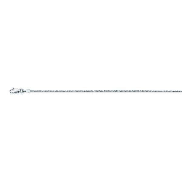 White Gold 1.05mm Chinese Rope Chain, 18