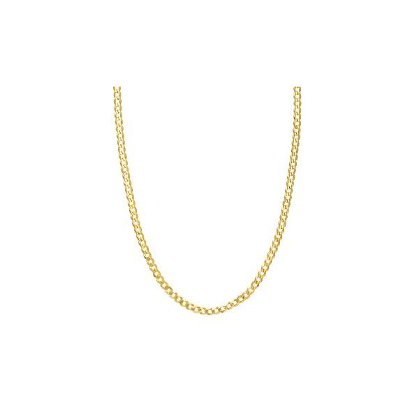 Yellow Gold 4.95mm Curb Chain, 22