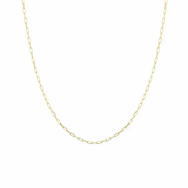 Yellow Gold 1.95mm Paperclip Chain, 18