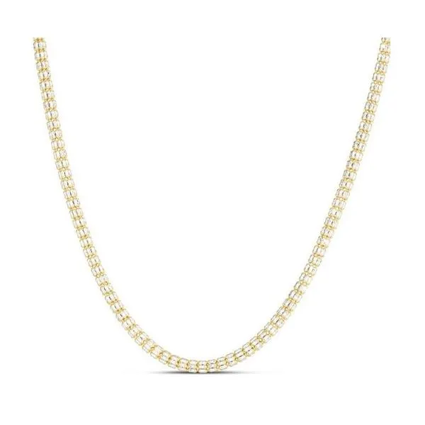 Yellow & White Gold 3.23 mm Fancy Ice Chain SVS Fine Jewelry Oceanside, NY