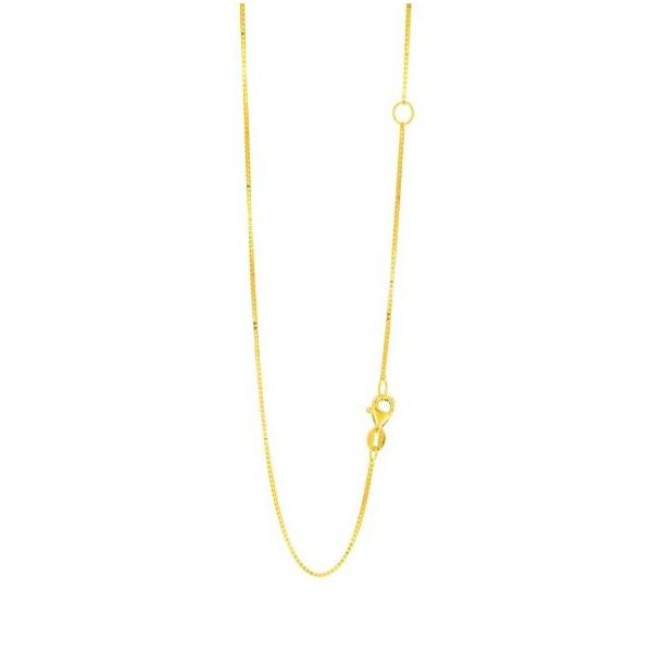 Yellow Gold 0.8 mm Extendable Box Chain SVS Fine Jewelry Oceanside, NY