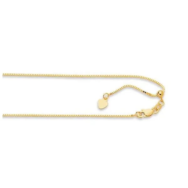 Yellow Gold 0.85 mm Adjustable Box Chain SVS Fine Jewelry Oceanside, NY