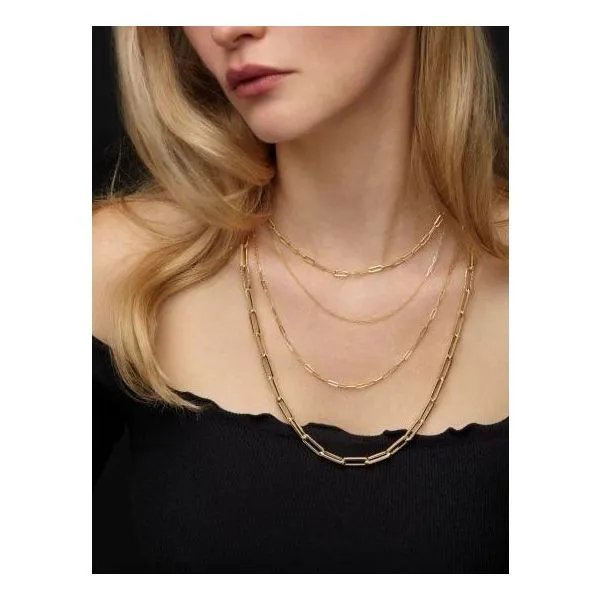 Yellow Gold 1.5 mm Paperclip Chain Image 2 SVS Fine Jewelry Oceanside, NY