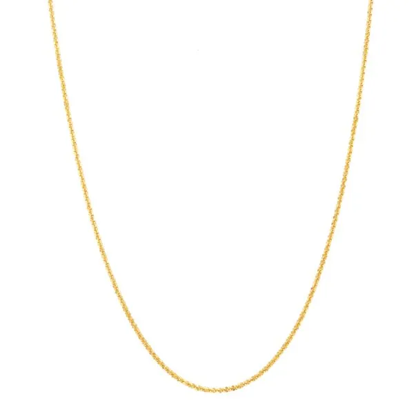 Yellow Gold 1.25 mm Solid Sparkle Chain, 18