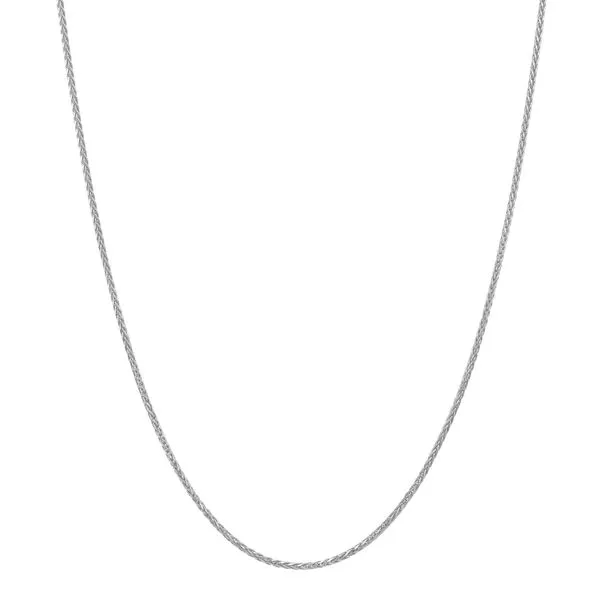 White Gold Polished Solid Spiga Wheat Chain SVS Fine Jewelry Oceanside, NY