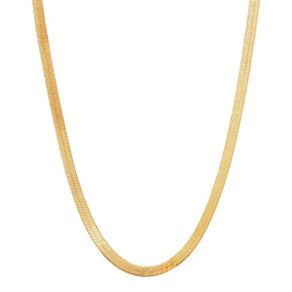 Yellow Gold Polished 3 mm Flex Herringbone Chain SVS Fine Jewelry Oceanside, NY