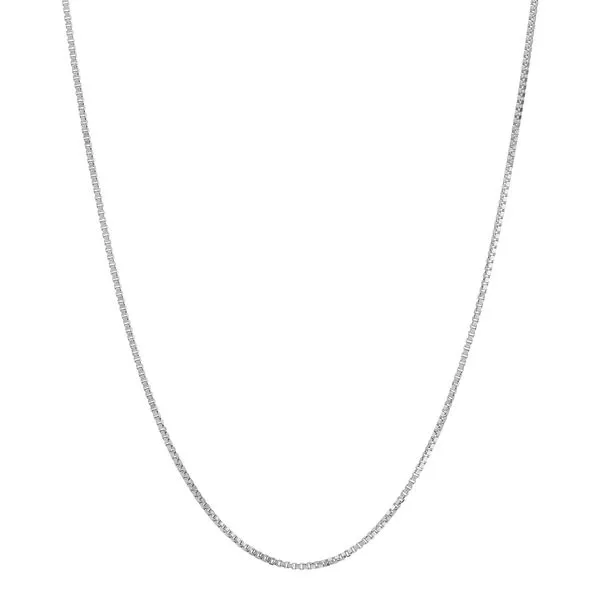 White Gold Polished .53-.55 mm Solid Box Chain SVS Fine Jewelry Oceanside, NY