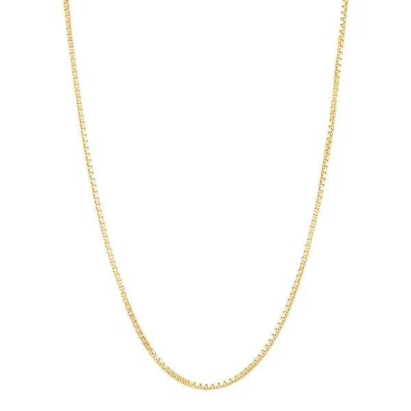 Yellow Gold 1.1 mm Solid Box Chain, 20