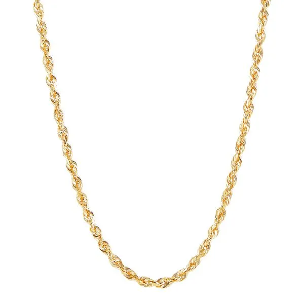 Yellow Gold 1.60-1.65 mm Solid Glitter Chain, 18