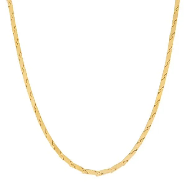 Yellow Gold Polished Solid Chevron Design Chain SVS Fine Jewelry Oceanside, NY