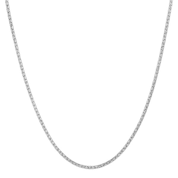 White Gold 1.2 mm Bird Cage Chain, 24
