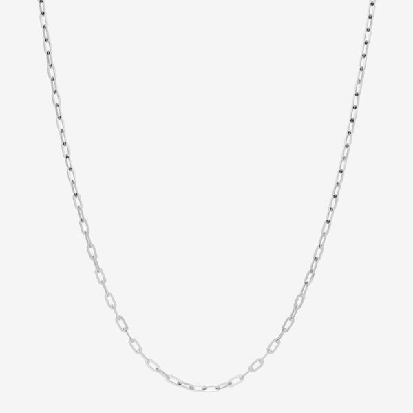 White Gold Polished 1.55 mm Solid Paperclip Chain SVS Fine Jewelry Oceanside, NY