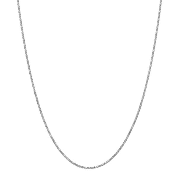 White Gold Polished Solid Spiga Wheat Chain SVS Fine Jewelry Oceanside, NY