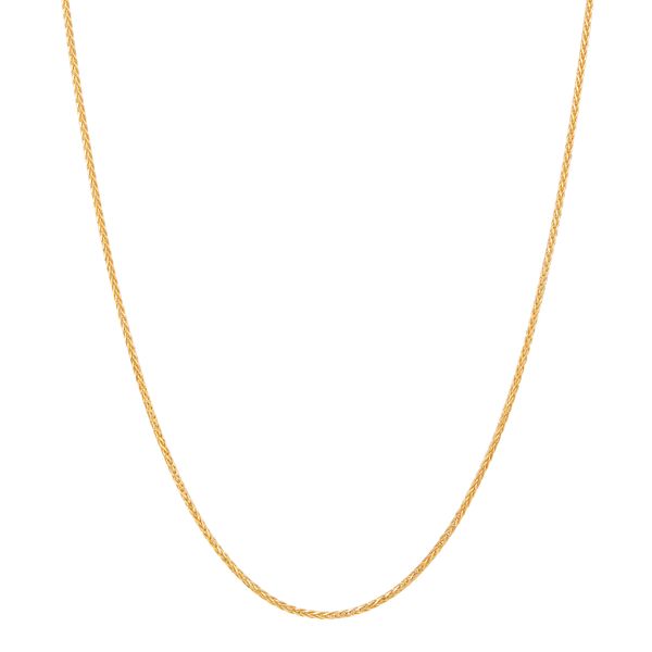 Yellow Gold Polished Solid Spiga Wheat Chain SVS Fine Jewelry Oceanside, NY