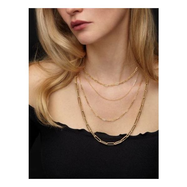 Yellow Gold 1.5 mm Paperclip Chain Image 2 SVS Fine Jewelry Oceanside, NY