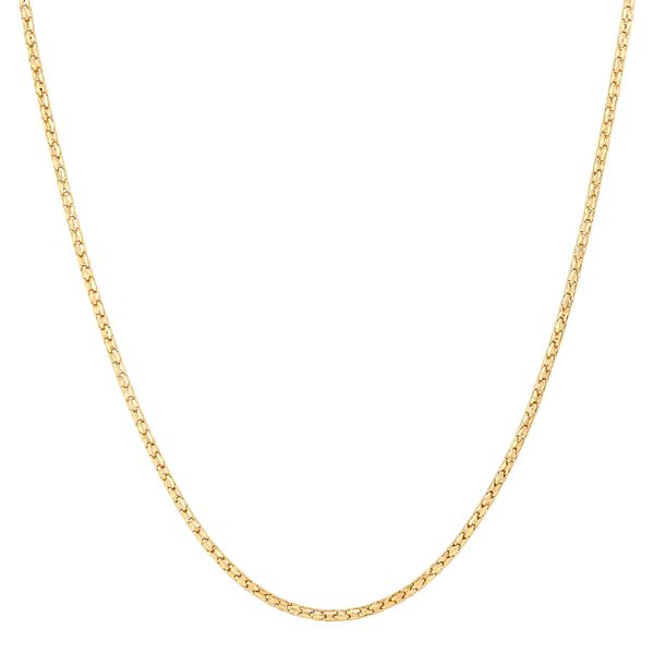 Yellow Gold 1.2 mm Solid Bird Cage Chain, 18