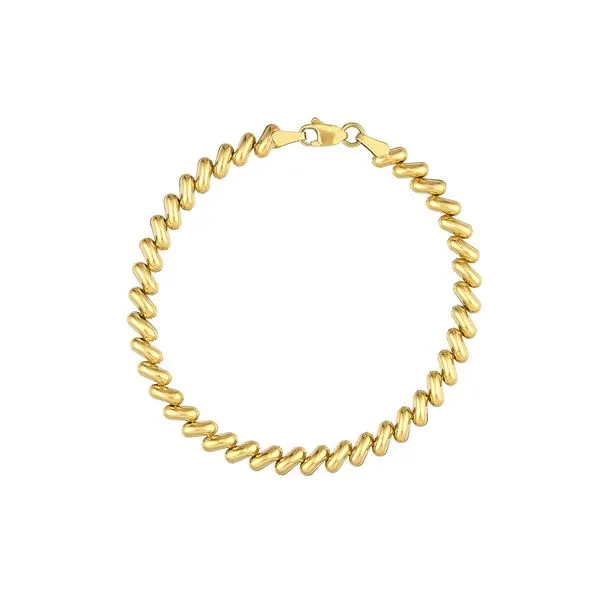 Yellow Gold Polished San Marco Bracelet, 7.25