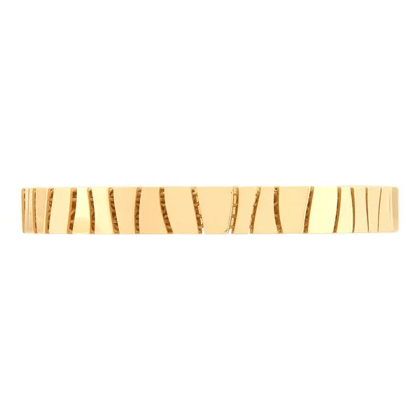 Yellow Gold Solid Geometric Link Bracelet, 7