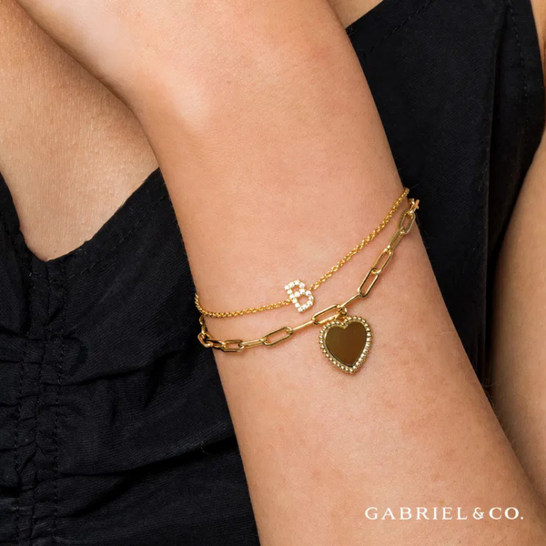 Gabriel & Co. Bujukan Yellow Gold Paperclip Bracelet Image 4 SVS Fine Jewelry Oceanside, NY