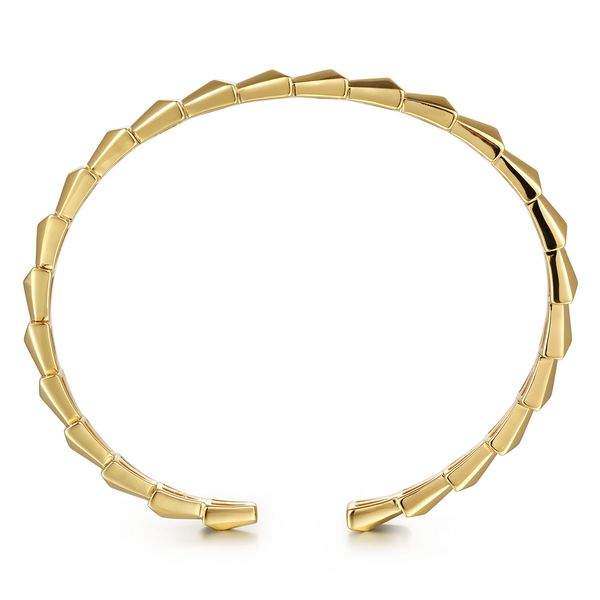 Gabriel & Co. Contemporary Yellow Gold Open Bangle Image 3 SVS Fine Jewelry Oceanside, NY