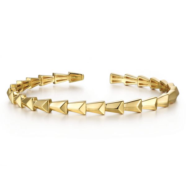 Gabriel & Co. Contemporary Yellow Gold Open Bangle SVS Fine Jewelry Oceanside, NY