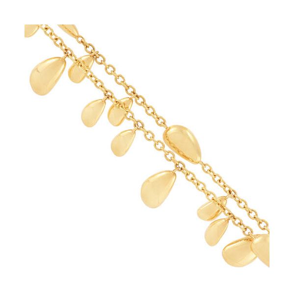 Yellow Gold Polished Multi Teardrop Stations Bracelet Image 2 SVS Fine Jewelry Oceanside, NY