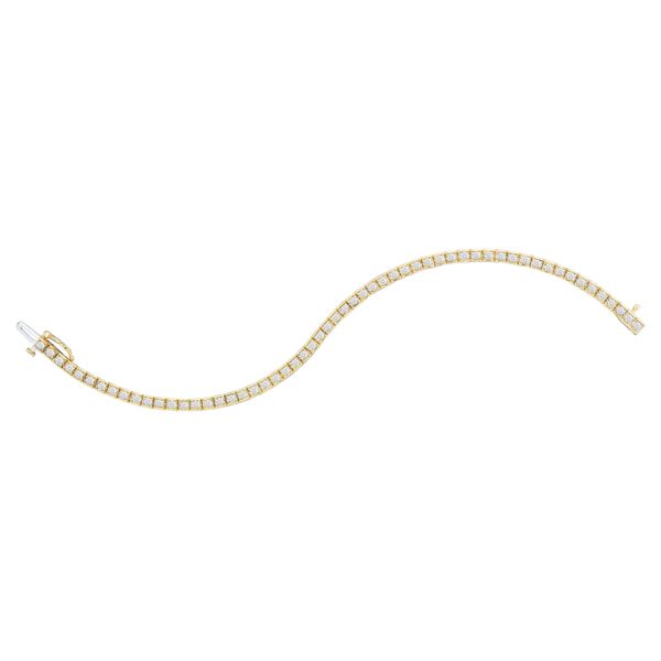 Yellow Gold Line Bracelet SVS Fine Jewelry Oceanside, NY