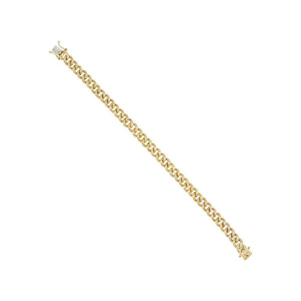 Shy Creation Yellow Gold And Diamond Chain Bracelet Image 2 SVS Fine Jewelry Oceanside, NY