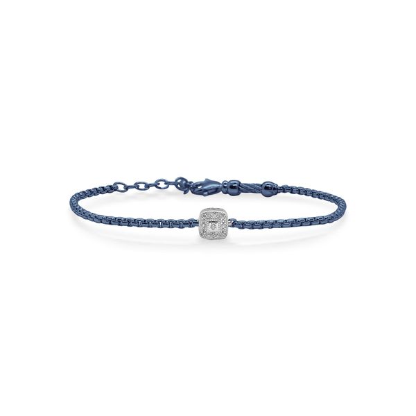 ALOR 18K White Gold & Blueberry Chain Bracelet SVS Fine Jewelry Oceanside, NY