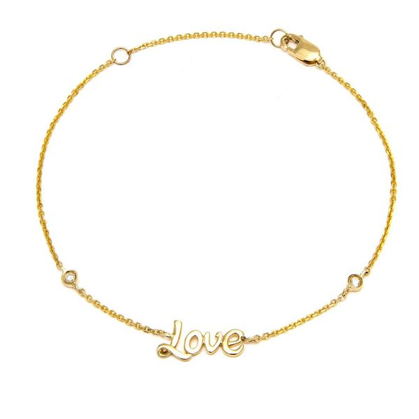 Yellow Gold Bezel Diamond Love Bracelet SVS Fine Jewelry Oceanside, NY