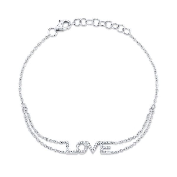 Shy Creation 14K White Gold And Diamond Love Bracelet SVS Fine Jewelry Oceanside, NY