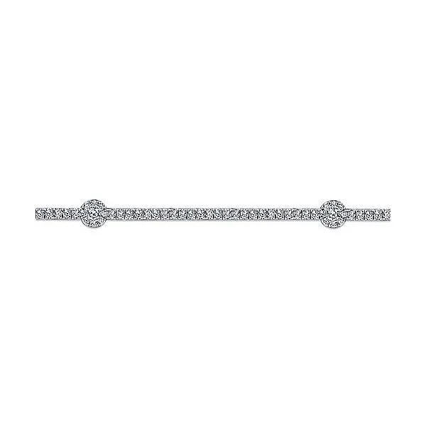 Gabriel & Co. Lusso 14K White Gold Tennis Bracelet Image 2 SVS Fine Jewelry Oceanside, NY