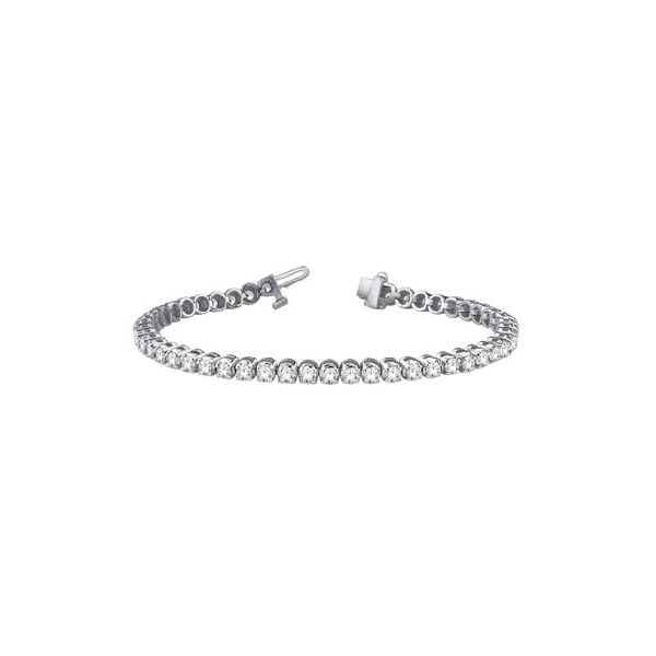 10K White Gold Diamond Bracelet, 1.00cttw, 7