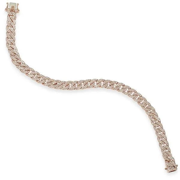 Shy Creation Diamond Cuban Link Bracelet, 1.69ctw Image 2 SVS Fine Jewelry Oceanside, NY