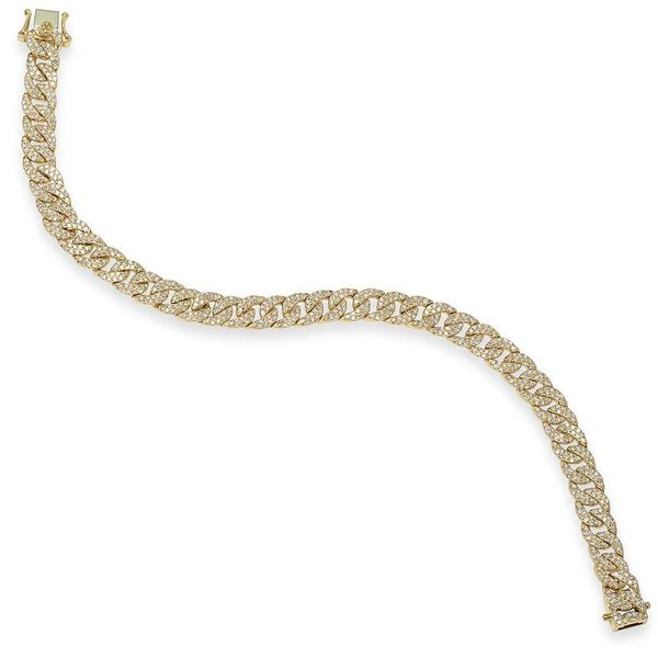Shy Creation Diamond Pave Cuban Link Bracelet, 1.69ctw Image 2 SVS Fine Jewelry Oceanside, NY