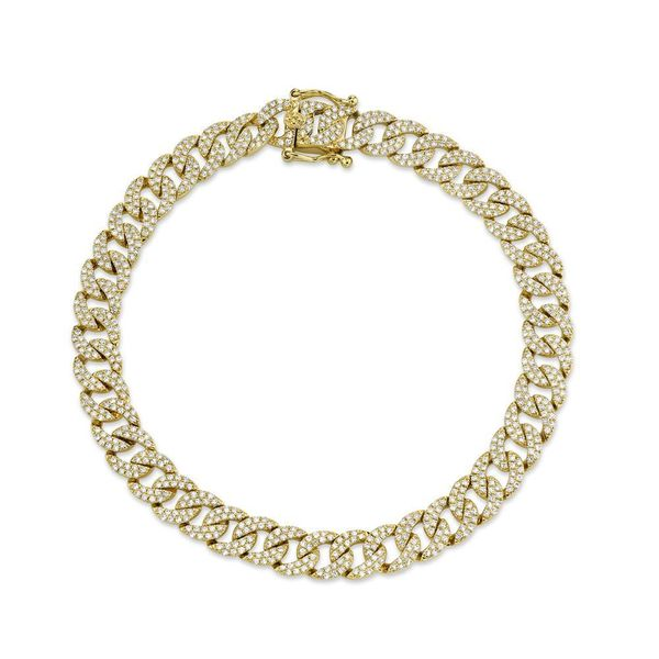 Shy Creation Diamond Pave Cuban Link Bracelet, 1.69ctw SVS Fine Jewelry Oceanside, NY