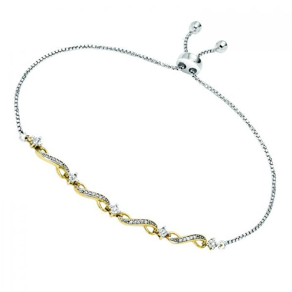 Diamond Vintage Style Solitaire Bolo Bracelet- Adjustable SVS Fine Jewelry Oceanside, NY