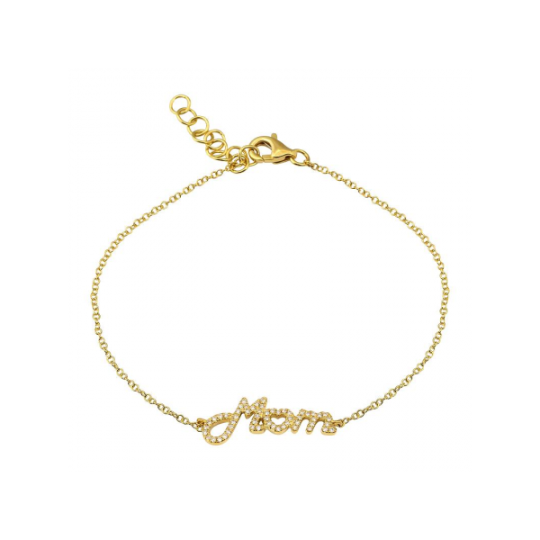 14K Yellow Gold & Diamond Mom Bracelet, 0.12Cttw SVS Fine Jewelry Oceanside, NY