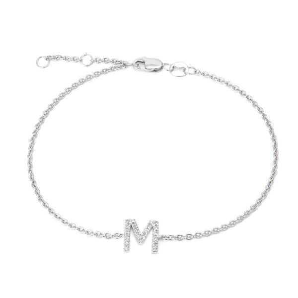 Sterling Silver & Diamond Initial 