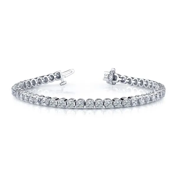 White Gold & Diamond Tennis Bracelet, 5Cttw, 7.25