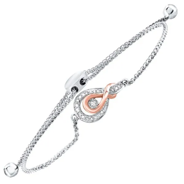 Infinite Love Knot Diamond Bolo Bracelet - Adjustable SVS Fine Jewelry Oceanside, NY